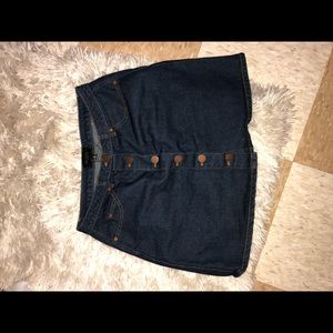 Button up jean skirt